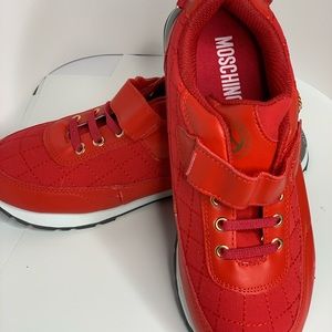 Monchino Red sneakers tennis shoes Size 5 - New -